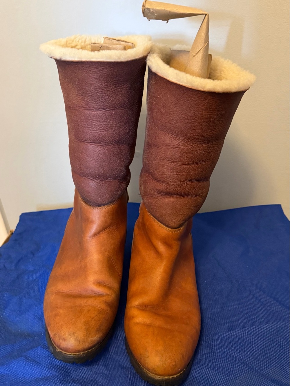 TIMBERLAND Premium quality 100% Leather & suede Two-Tone with Shearling fur